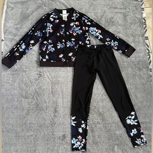 Adidas Girls track jacket and leggings. Jacket Size XL (16) Pant size L (14) Blk